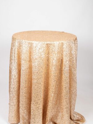 Table Cloth Champagne Matte Sequin