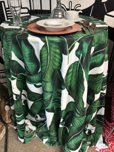 Table Cloth Tropical Palm Print Duchess - Image 3