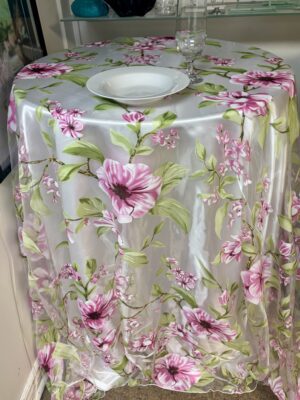 Table Cloth Floral Organza