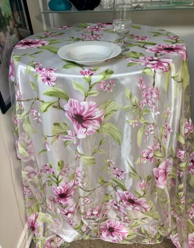 Table Cloth Floral Organza